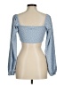 Missguided Blue Long Sleeve Blouse Size 8 - photo 2
