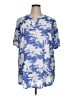 Cathy Blue Short Sleeve Henley Size 1X - photo 1