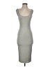 Popular Basics Solid Gray Casual Dress Size S - photo 1