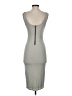 Popular Basics Solid Gray Casual Dress Size S - photo 2