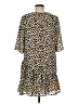 TCEC 100% Polyester Animal Print Brown Casual Dress Size M - photo 2