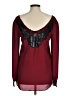 Blue Rain 100% Polyester Burgundy Long Sleeve Blouse Size M - photo 2