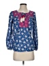 J.Crew 100% Cotton Blue 3/4 Sleeve Blouse Size XXS - photo 1