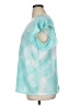 Bobbie Brooks 100% Polyester Tie-dye Teal Short Sleeve Top Size 1X - photo 5