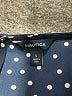Nautica 100% Polyester Polka Dots Blue Short Sleeve Blouse Size L - photo 7