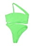 Unbranded Solid Green One Piece Swimsuit Size M - photo 2