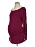 Full Moon Maternity Burgundy Long Sleeve Top Size Sm Maternity - photo 1