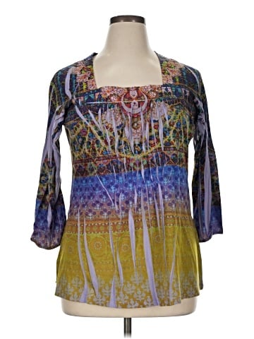One World 3/4 Sleeve Blouse (view 1)