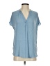 Maison d' Amelie 100% Polyester Blue Short Sleeve Henley Size S - photo 1