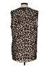 Vince Camuto 100% Polyester Animal Print Brown Sleeveless Blouse Size L - photo 2