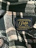 JACHS 100% Cotton Plaid Black Long Sleeve Button-Down Shirt Size M - photo 7