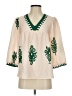 Unbranded Ivory 3/4 Sleeve Blouse Size 4 - photo 1