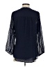 DR2 100% Polyester Aztec Or Tribal Print Solid Blue 3/4 Sleeve Blouse Size S - photo 2