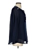 DR2 100% Polyester Aztec Or Tribal Print Solid Blue 3/4 Sleeve Blouse Size S - photo 4