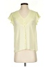 CeCe 100% Polyester Yellow Short Sleeve Blouse Size XS - photo 1