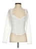 Princess Polly White Long Sleeve Top Size 4 - photo 1