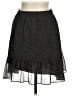 Ann Taylor LOFT 100% Polyester Polka Dots Black Casual Skirt Size M (tall) - photo 2