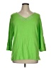 Quacker Factory 100% Cotton Green Pullover Sweater Size XL - photo 1