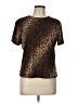 Kathie Lee 100% Polyester Animal Print Brown Short Sleeve T-Shirt Size L - photo 1