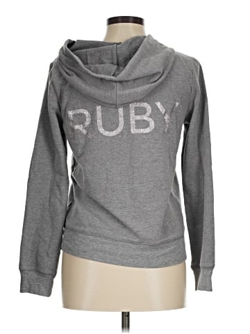 Ruby Ribbon Zip Up Hoodie (view 2)
