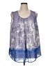 Daniel Rainn 100% Polyester Blue Sleeveless Blouse Size 1X - photo 1
