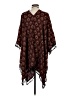 Glamorous 100% Viscose Rayon Burgundy Kimono Size XS - photo 2