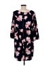 Old Navy 100% Polyester Print Black Casual Dress Size L - photo 2