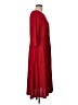 Perceptions Solid Red Casual Dress Size L - photo 4