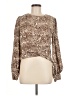 Do & Be 100% Polyester Animal Print Brown Long Sleeve Blouse Size M - photo 1