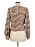 Do & Be 100% Polyester Animal Print Brown Long Sleeve Blouse Size M - photo 2
