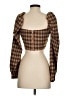 Blue Blush Brown Long Sleeve Blouse Size S - photo 2