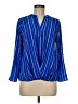 NY Collection Blue Long Sleeve Blouse Size M - photo 1