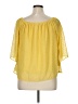 Mi ami 100% Polyester Yellow 3/4 Sleeve Blouse Size XL - photo 2