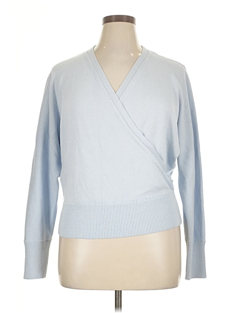 Pre-owned Lafayette 148 Cardigan Sweater In Blue