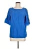 Ann Taylor 100% Lyocell Blue Short Sleeve Blouse Size M - photo 1