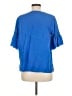Ann Taylor 100% Lyocell Blue Short Sleeve Blouse Size M - photo 2