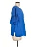Ann Taylor 100% Lyocell Blue Short Sleeve Blouse Size M - photo 4