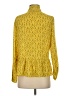 Ann Taylor LOFT 100% Polyester Yellow Long Sleeve Blouse Size S - photo 2