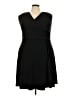 Alyx Solid Black Cocktail Dress Size 3X - photo 1