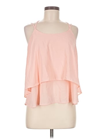 She + Sky Sleeveless Silk Top (view 1)