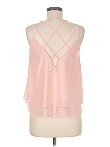 She + Sky Sleeveless Silk Top (view 2)