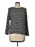 Casting 100% Viscose Stripes Black Long Sleeve Top Size Lg (3 or L) - photo 1