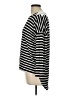 Casting 100% Viscose Stripes Black Long Sleeve Top Size Lg (3 or L) - photo 5