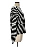 Casting 100% Viscose Stripes Black Long Sleeve Top Size Lg (3 or L) - photo 4