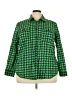 MICHAEL Michael Kors Houndstooth Green Long Sleeve Button-Down Shirt Size 3X - photo 1