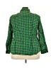 MICHAEL Michael Kors Houndstooth Green Long Sleeve Button-Down Shirt Size 3X - photo 2