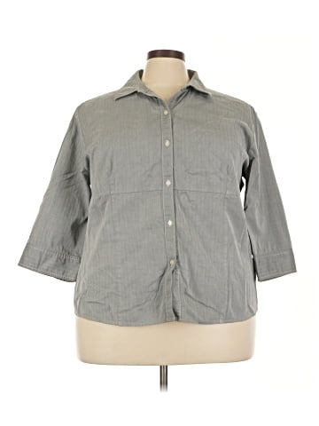 Liz Claiborne 3/4 Sleeve Button-Down Shirt (view 1)