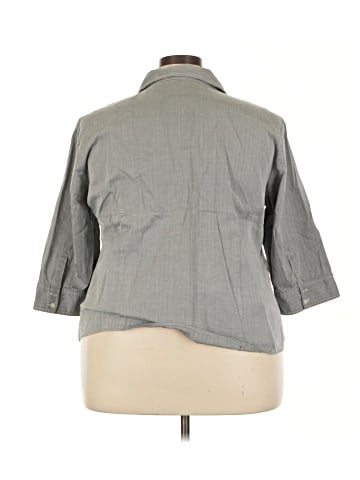 Liz Claiborne 3/4 Sleeve Button-Down Shirt (view 2)