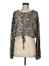 Audrey 3+1 Brown Long Sleeve Top Size M - photo 1
