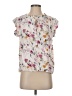 Buffalo by David Bitton 100% Viscose Floral Ivory Short Sleeve Blouse Size S - photo 1